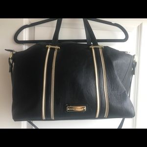 Steve Madden Black Leather Bowler Bag